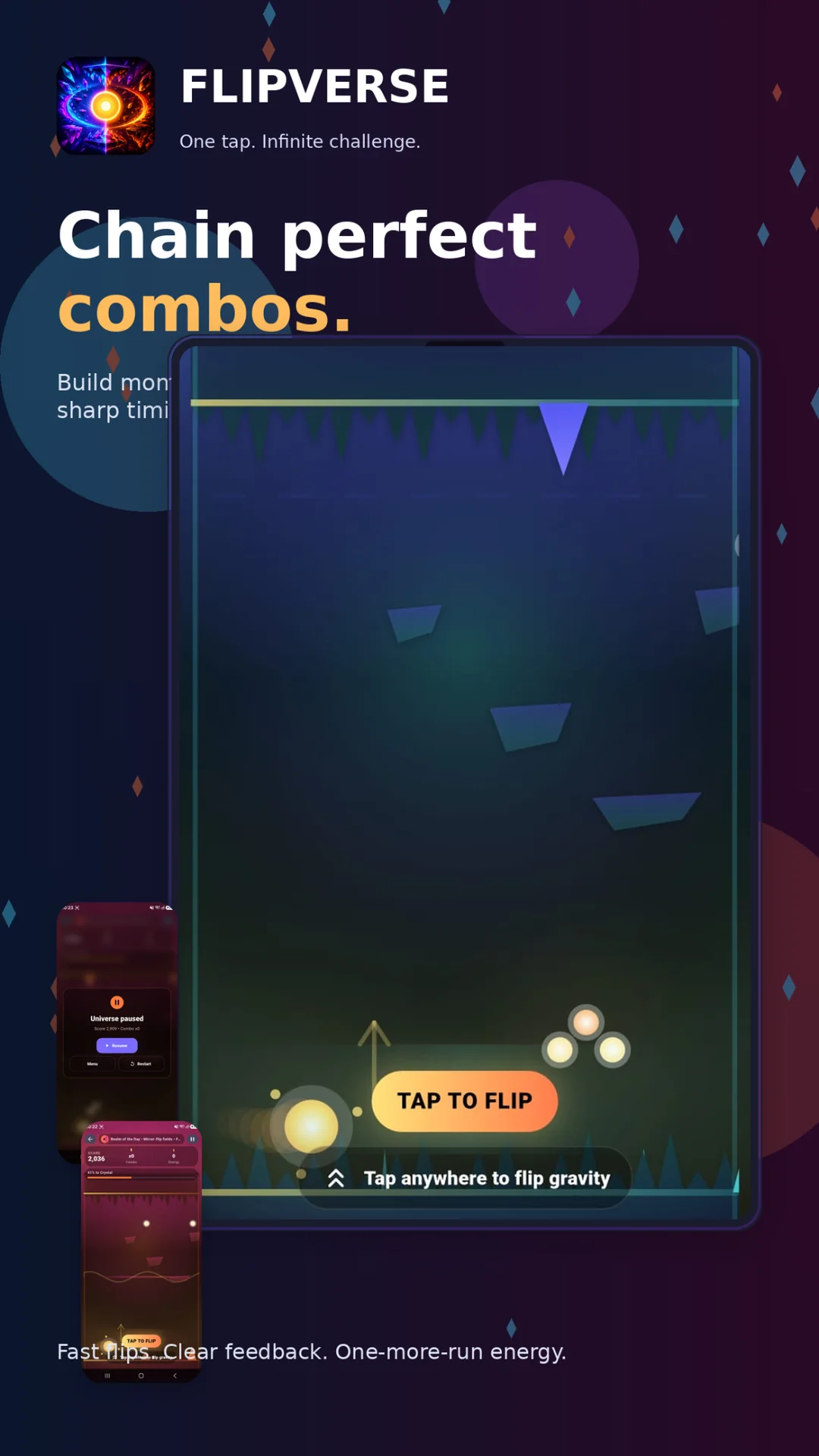 Flipverse screenshot: Chain perfect combos